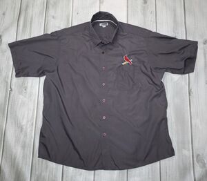 Edwards Garments Cardinals Baseball Men's XL Casual Short Sleeve Button Up Shirt